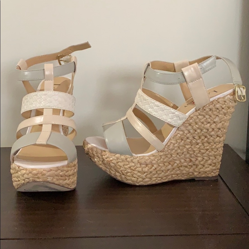 Cream and white wedges